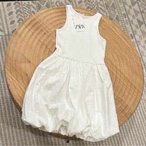 NWT Zara White Kids Bubble Dress size 6
